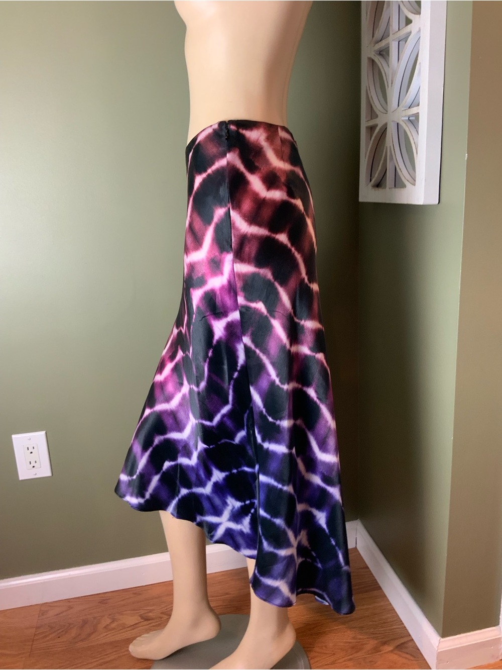 LPA Tie-Dye Midi Skirt in Pink and Purple size medium